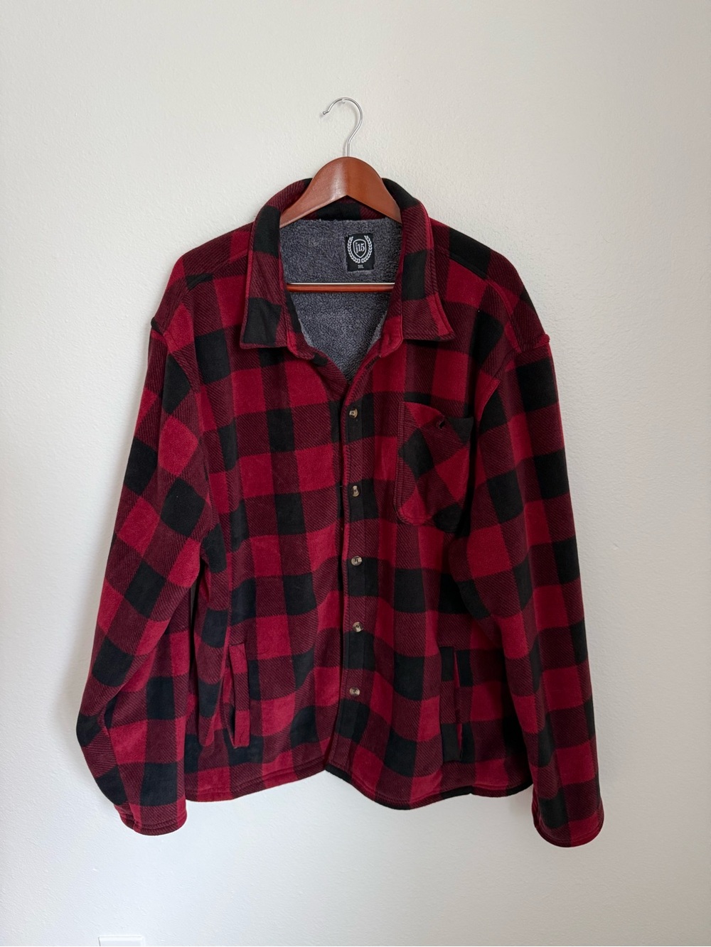 North 15 Cozy Red & Black Plaid Button-Up Jacket